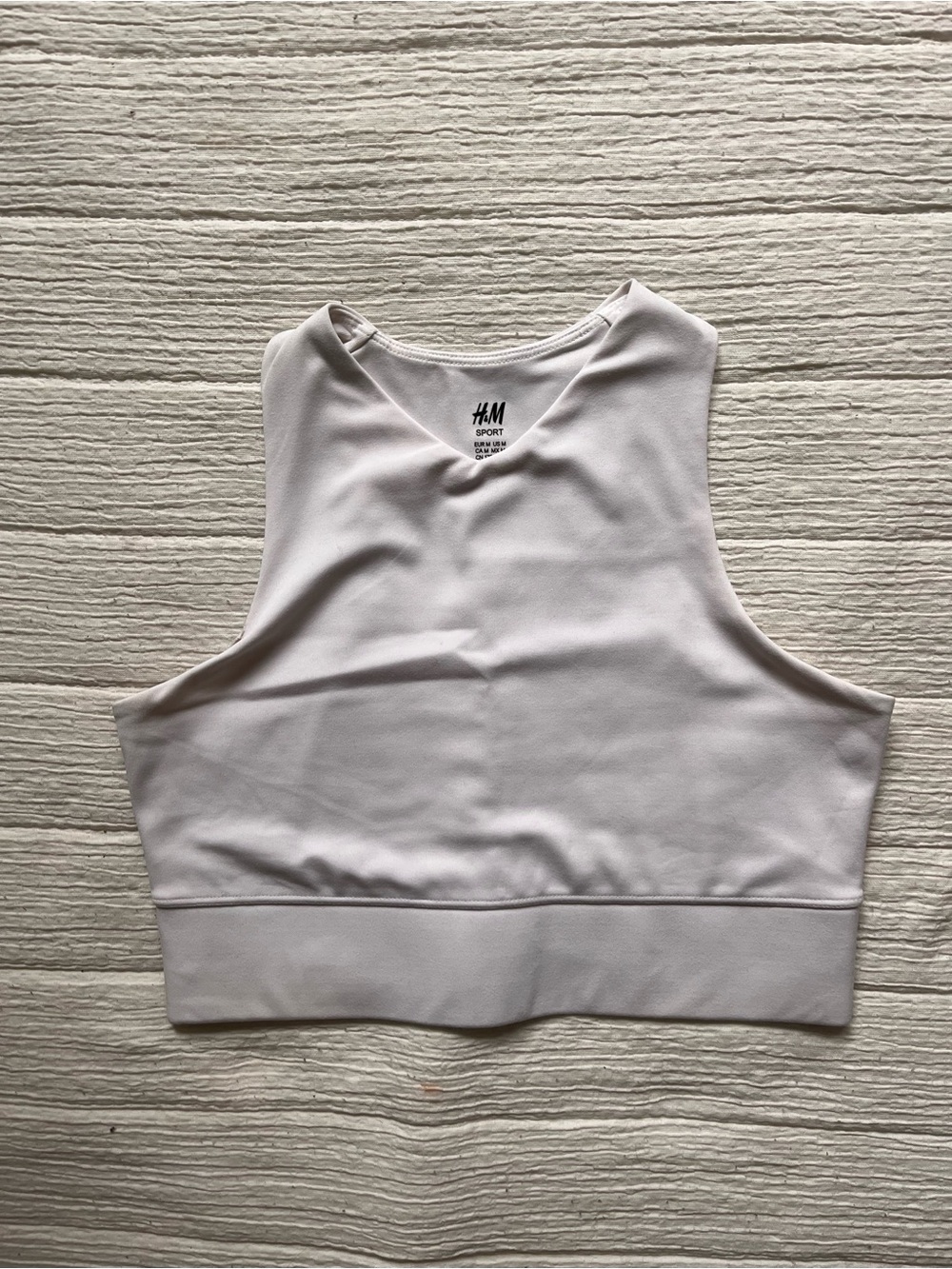 H&M Sport White Supportive Cropped Tank